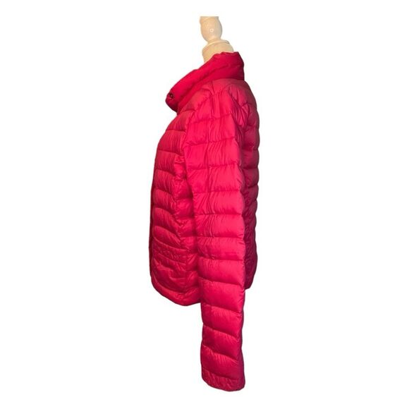 Vintage Land's End Quilted Puffer Jacket Hot Pink Down Packable Coat S - Picture 3 of 7